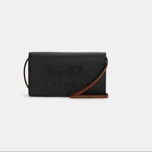 ANNA FOLDOVER CROSSBODY CLUTCH WITH HORSE AND CARRIAGE